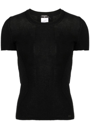 CHANEL Pre-Owned 2003 crew-neck cashmere top - Black