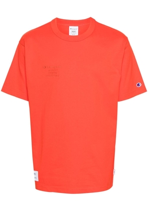 WTAPS x Champion logo-embroidered T-shirt - Orange