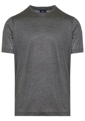 Barba crew-neck silk T-shirt - Grey
