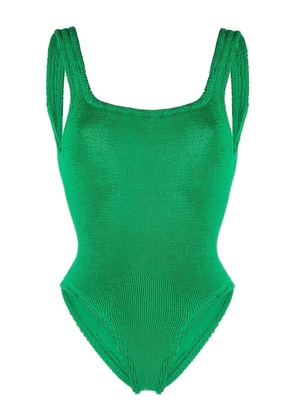 Hunza G crinkle-finish backless one-piece - Green