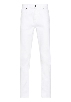 7 For All Mankind Slimmy mid-rise slim-cut jeans - White