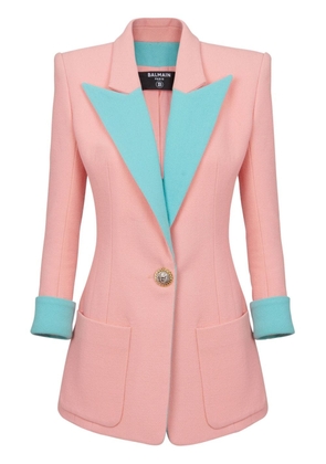 Balmain two-tone virgin wool jacket - Pink