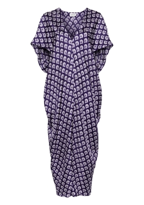 P.A.R.O.S.H. floral-print kaftan dress - Purple