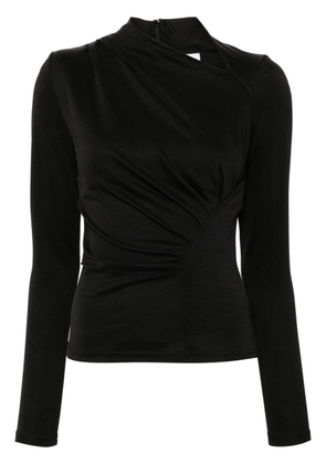 Acler draped longsleeve blouse - Black