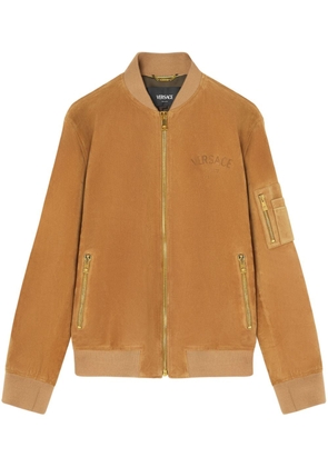 Versace suede bomber jacket - Brown