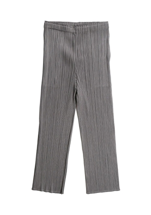 Pleats Please Issey Miyake plissé cropped trousers - Grey