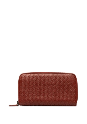 Bottega Veneta Pre-Owned 2012-2023 Intrecciato Zip Around Wallet long wallets - Red
