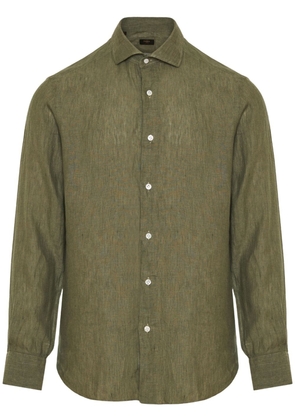 Barba button-up cotton shirt - Green