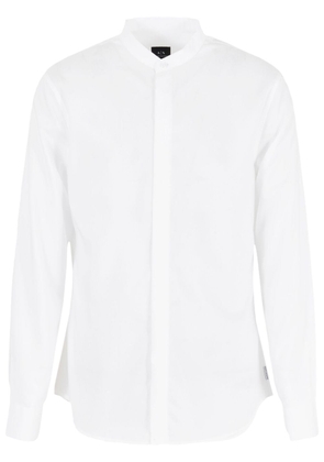 Armani Exchange concealed-fastening long-sleeve shirt - White
