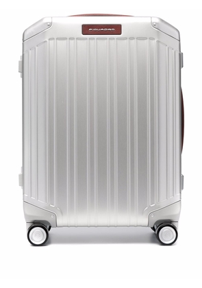 PIQUADRO aluminium ridged 4-wheel suitcase - Grey