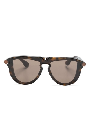 Burberry Eyewear Tubular geometric-frame sunglasses - Brown