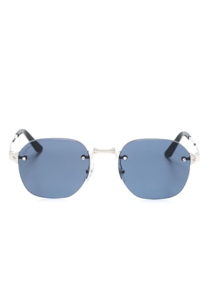 Cartier Eyewear round-frame rimless sunglasses - Blue