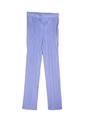 Pleats Please Issey Miyake plissé-effect slim-fit trousers - Purple