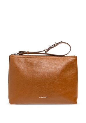 Givenchy Voyou leather clutch bag - Brown