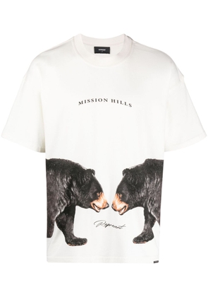 Represent bear-print cotton T-shirt - White