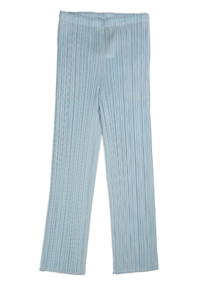 Pleats Please Issey Miyake plissé-effect slim-fit trousers - Blue