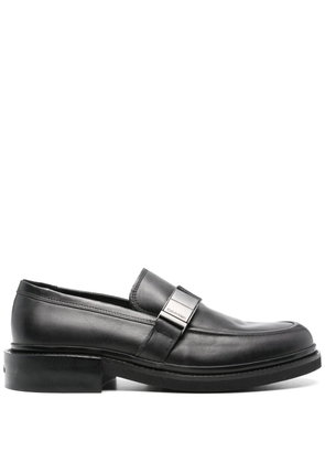 Calvin Klein brushed leather loafers - Black