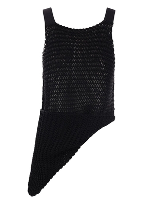 QUIRA asymmetric knitted vest - Black