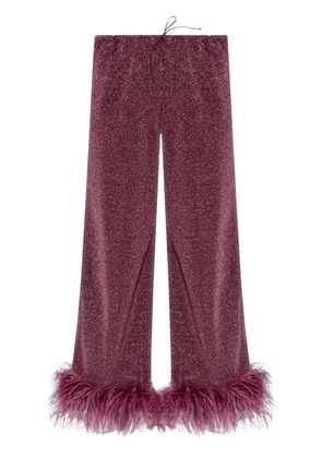Oséree Plumage wide-leg trousers - Purple