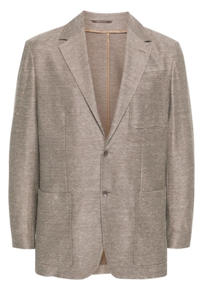 Canali single-breasted blazer - Brown