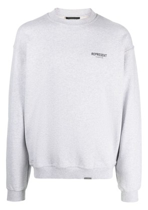 Represent logo-print cotton sweatshirt - Grey