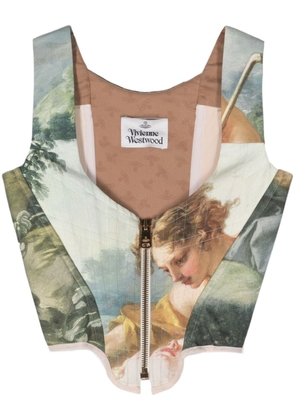 Vivienne Westwood Pre-Owned 2010s portrait-print corset top - Neutrals