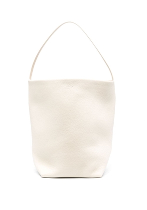 The Row large N/S Park leather tote - White