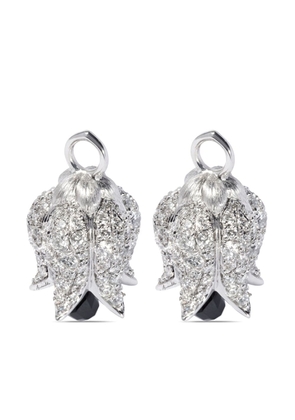 Annoushka 18kt white gold Tulips diamond earring charms - Silver
