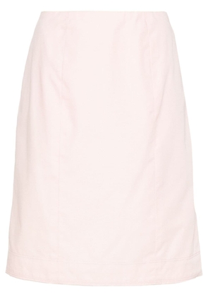CHANEL Pre-Owned 1990s slub-texture midi skirt - Pink