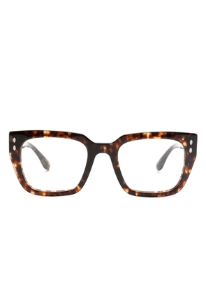 Isabel Marant Eyewear tortoiseshell-effect wayfarer-frame glasses - Brown