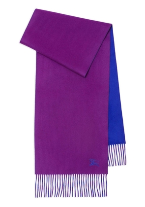 Burberry EKD reversible cashmere scarf - Blue