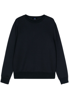 Kiton long-sleeve logo-embossed sweatshirt - Blue