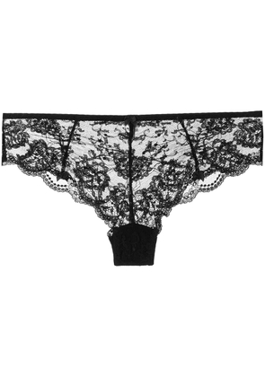 Gilda & Pearl Rita lace-patterned thong - Black