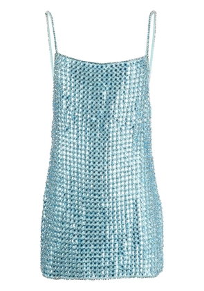 Retrofete Leona crystal-embellished dress - Blue