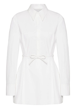 Valentino Garavani belted cotton-poplin shirt dress - White