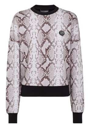 Plein Sport python-print long-sleeved sweatshirt - Grey