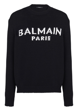 Balmain Balmain Paris intarsia-knit jumper - Black
