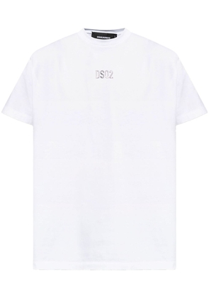 DSQUARED2 logo-stamp cotton-blend T-shirt - White