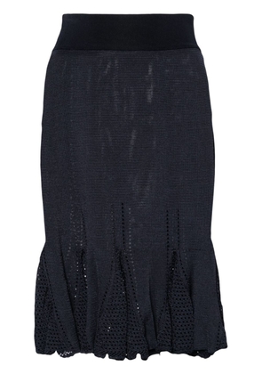 Gianfranco Ferré Pre-Owned 1990s midi godet skirt - Blue