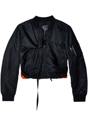 marina yee long-sleeve folded bomber jacket - Black