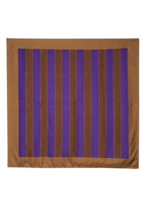 Prada Pre-Owned striped silk scarf - Brown