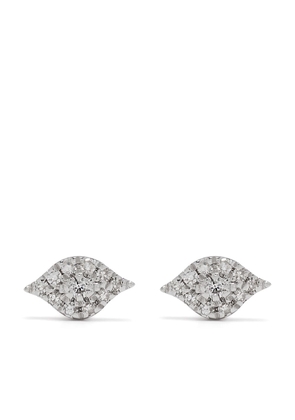 Djula 18kt white gold diamond Eye earrings - Silver