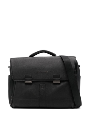 PIQUADRO leather laptop bag (35cm x 45cm) - Black