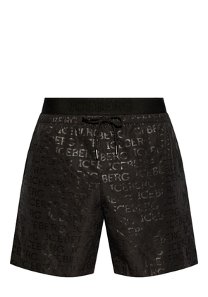 Iceberg logo-print swim shorts - Black