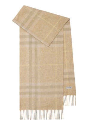 Burberry check cashmere scarf - Neutrals