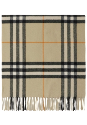 Burberry wide check cashmere scarf - Neutrals