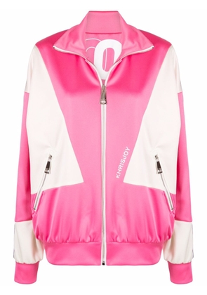 Khrisjoy panelled zip-up track jacket - Pink