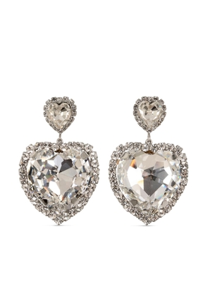 Jennifer Behr Cassandra crystal heart earrings - Silver