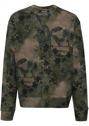 Roberto Cavalli Hawaii-print cotton sweatshirt - Green