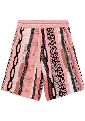 Laneus jacquard knitted shorts - Pink